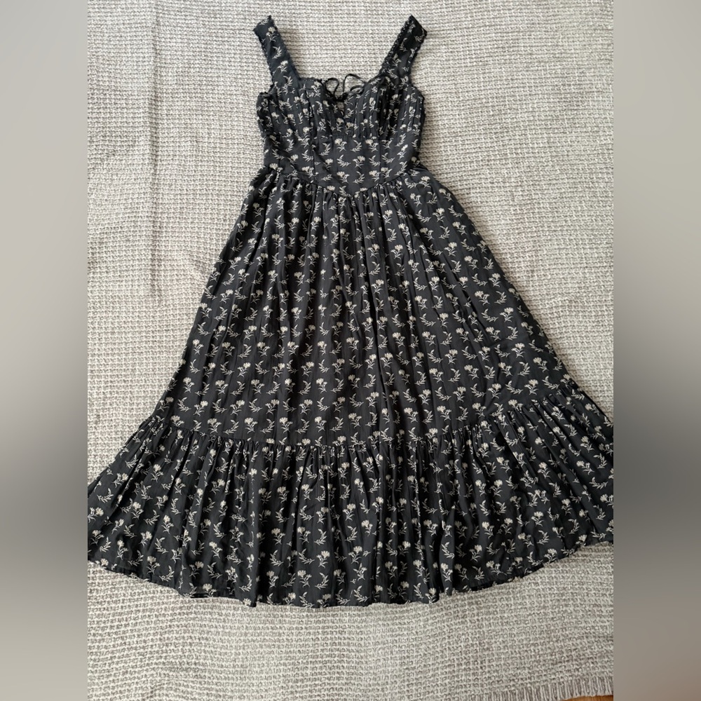 American Eagle Outfitters Charcoal Floral Dress